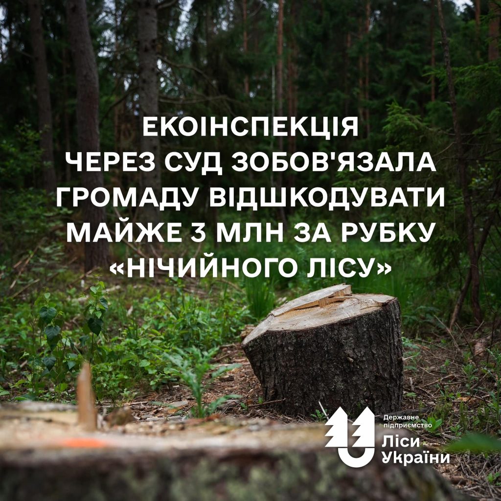 “Екоінспеція через суд зобов’язала громаду відшкодувати майже 3 млн за рубку “нічийного” лісу”, – генеральний директор Юрій Болоховець