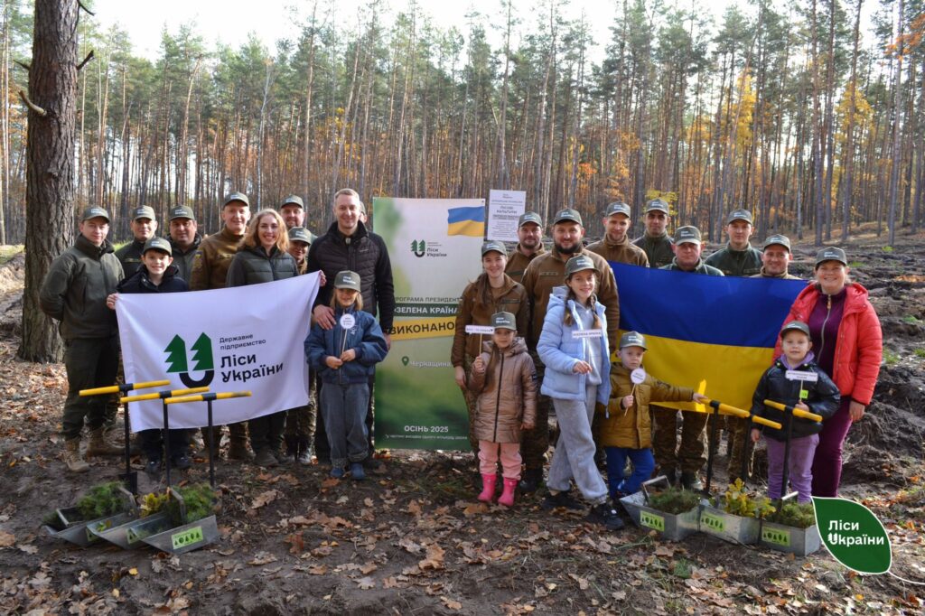 Разом з військовими та дітьми відновили ділянку лісу на Черкащині, яка раніше була масово уражена шкідниками