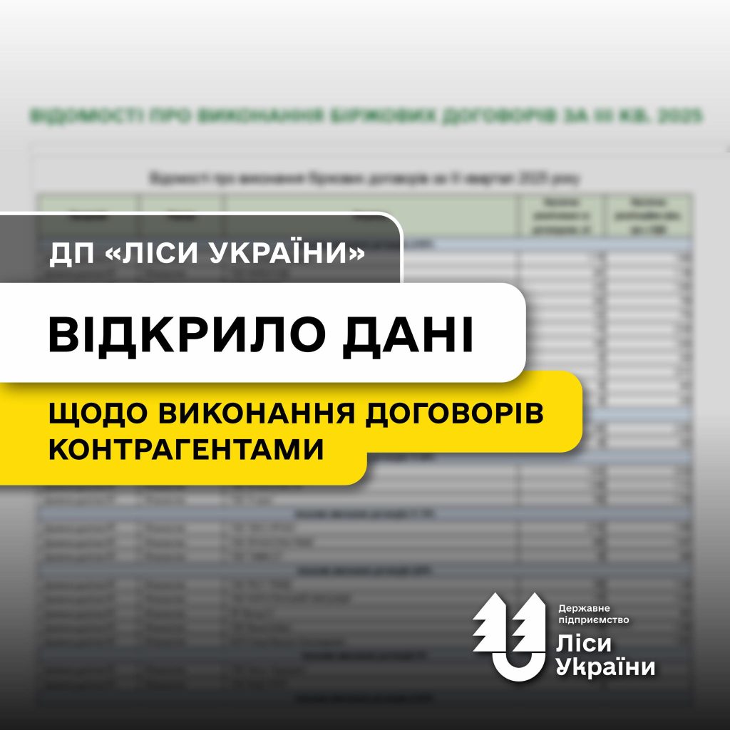 Підсумки ІІІ кварталу: ДП «Ліси України» виконало 97% зобов’язань перед клієнтами
